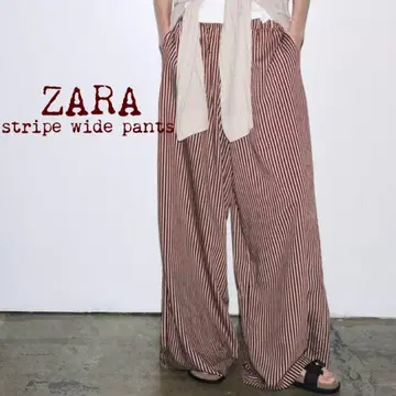 자라 ZARA 스트라이프 와이드 이지 팬츠 새상품
