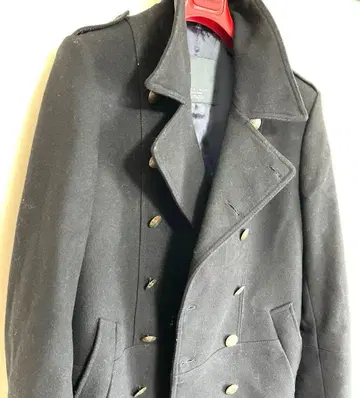 ZARA MAN / 더블 나폴레옹 코트 블랙 L [코트] P코트