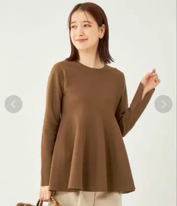 그린 라벨 릴랙싱 소프트 페플럼 니트 풀오버