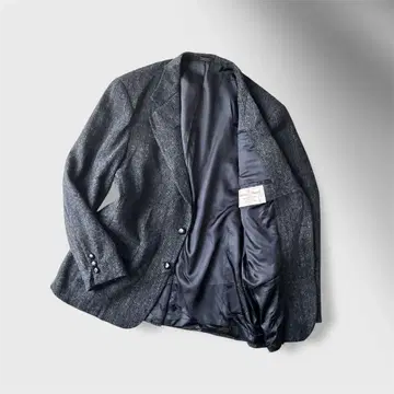 해리스 트위드 USA제 테일러드 자켓 헤링본 그레이 XL