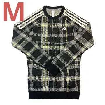 아디다스 골프 여성용 M 사이즈 체크 니트