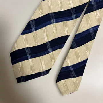 BOSS 스트라이프 넥타이 네이비/베이지