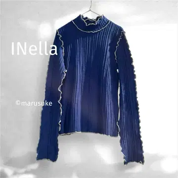 미사용 INella 이네라 랜덤 턱 메로우 니트탑 하이넥