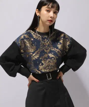HARE 하레 2WAY 고블랑 절개 풀오버 블루 22AW