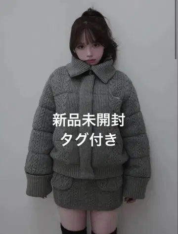 Mary quilting knit jacket gray andmary