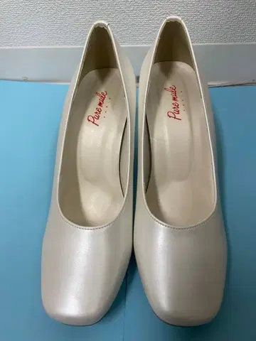 미사용품 브라이덜 슈즈 7cm 힐 (24.5cm)