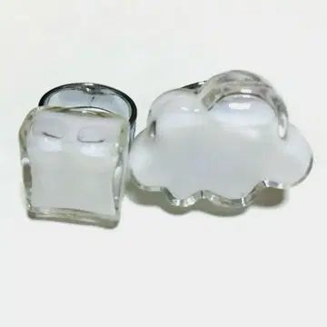 필론 PYLONES 링 흐린 구름 정사각형 사각형 유리 반지 화이트