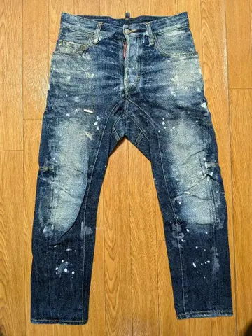 DSQUARED2 페인트 가공 데님 42