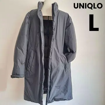 [레어] UNIQLO 발수 스탠드 카라 다운 코트 블랙