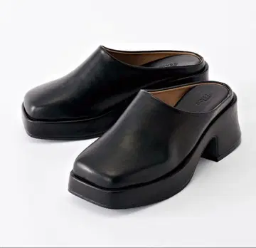 mysacloset 다나카 리나 통굽 뮬 샌들 블랙 L