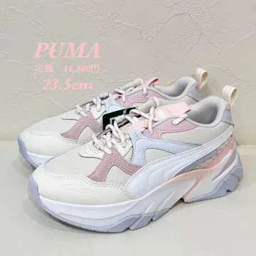 새상품 PUMA 푸마 소피아 통굽 스니커즈 23.5cm 화이트 계열