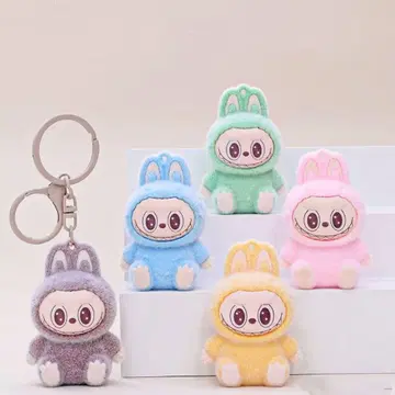 러브브 LABUBU 귀여운 컬러풀 캐릭터 키링 5개 세트