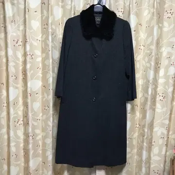Leilian 퍼 트리밍 롱 코트
