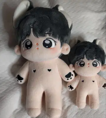 20cm와 10cm 면화 인형