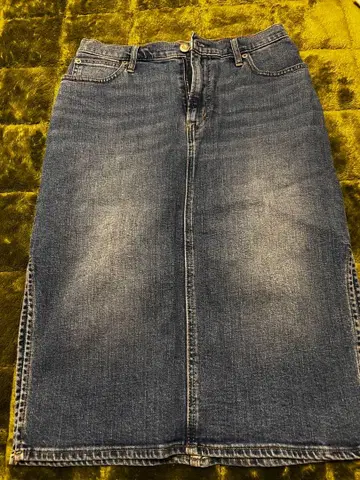 GAP 데님 타이트 스커트 슬릿 포함