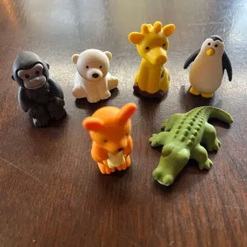 동물 피규어 6개 세트 4cm 전후