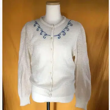 vintage blue line mohair cardigan