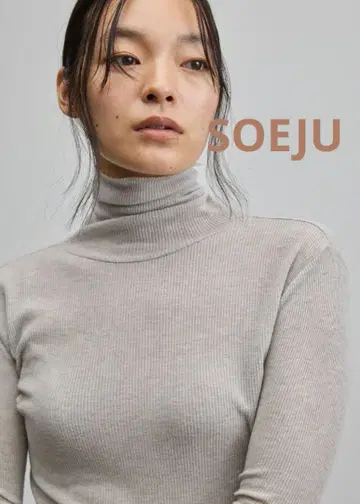 캐시미어 혼방 터틀넥 티셔츠 TOP GRAY F