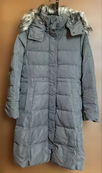 UNIQLO 후드, 퍼 부착 롱 다운 코트