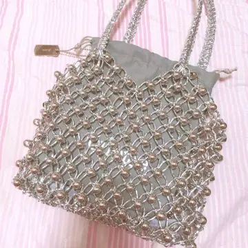 쥬에티 실버 비즈 백 비즈 뜨개 백