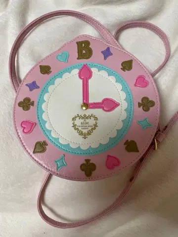 [초레어] 베이비더스타즈 샤인브라이트 앨리스 시계 미니백 핑크