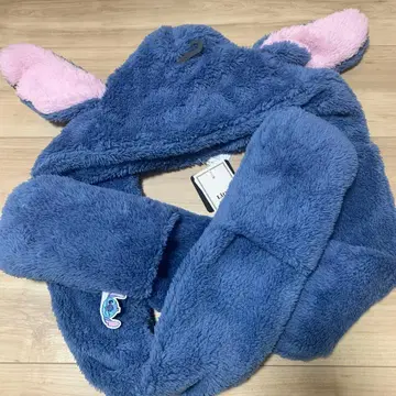 스티치 머플러 디즈니 팬캡