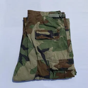 90's 카고 팬츠 우드랜드 카모 BDU 팬츠 빈티지