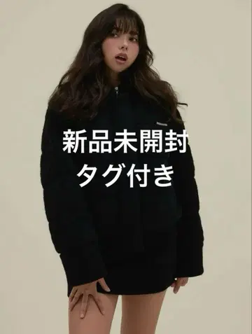 Mary 퀼팅 니트 재킷 블랙 앤 메리
