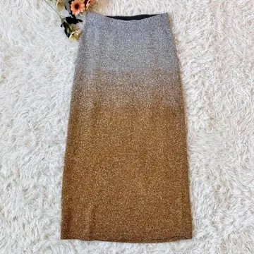 드리스반노튼 그라데이션 라메 타이트 롱 스커트