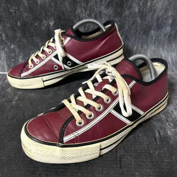 컨버스 플레이어 L/T 가죽 스니커즈 71/2 일본제 빈티지 빨간색