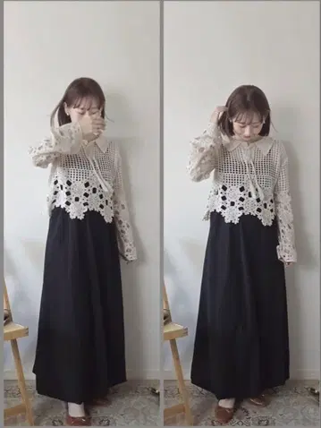 시마무라 yuu님 시스루 니트 풀오버