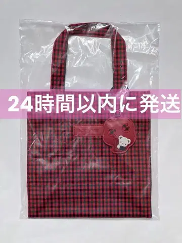 familiar 파밀리아 빨간색 체크 토트백 작은 가방 백