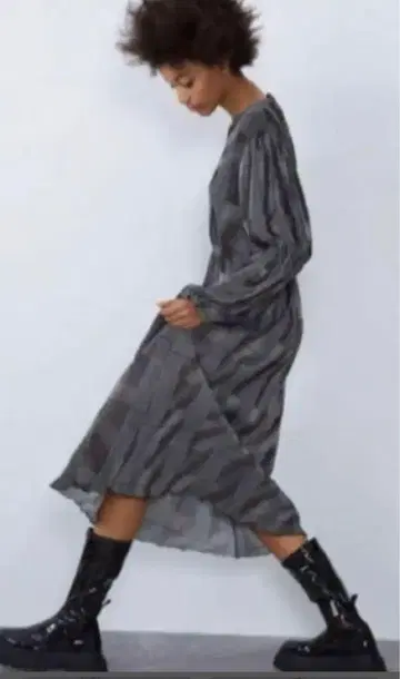 글렌체크 롱 원피스