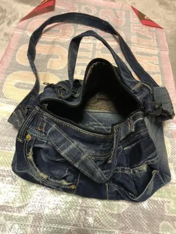 데님 숄더백
