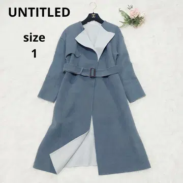 새상품급 UNTITLED 언타이틀 울 리버 랩 코트 벨트