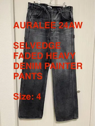 SELVEDGE FADED HEAVY DENIM PAINTER PANTS