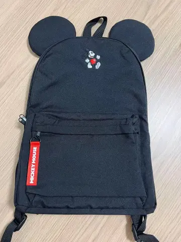 [ 새상품 ] 미키마우스 귀 달린 백팩 블랙