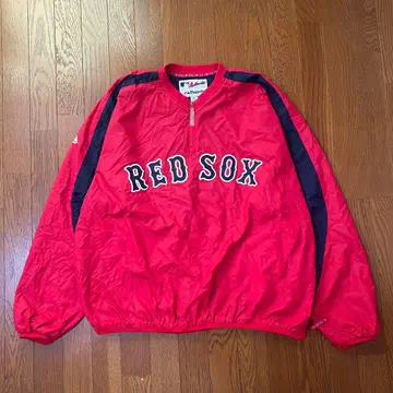 Majestic 하프 지퍼 나일론 자켓 XL MLB 레드 삭스