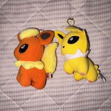 포켓몬 센터 한정판 썬더 인형 마스코트 키링