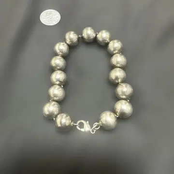 실버 925 염주 팔찌 약 20cm