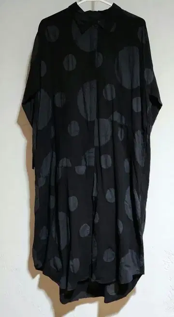 BLACK MALAIKA 마라이카 도트 무늬 셔츠 원피스