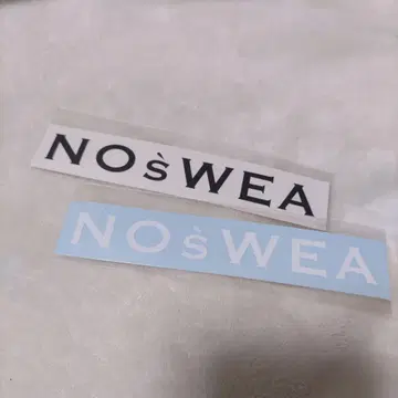 NOWsWEA [ L 사이즈 로고 커팅 스티커 흰색 검정색 ]