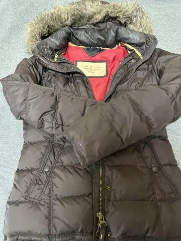 TOMMY HILFIGER 브라운 다운 자켓 M