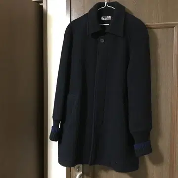 울 피코트 블랙