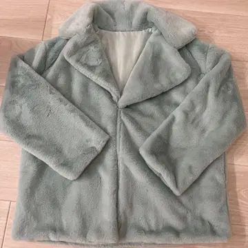민트 그린 플리스 자켓