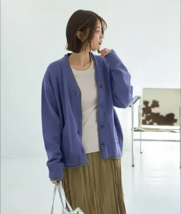 새상품급 스타일 델리 컬러 레이어드 가디건