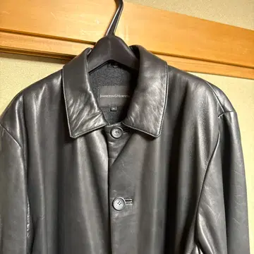 JOHNSTON & MURPHY 블랙 가죽 코트 M