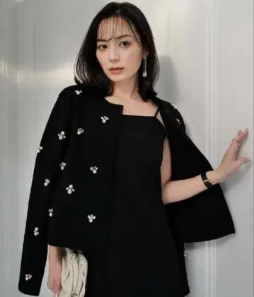 anuans 비쥬 니트 자켓 블랙