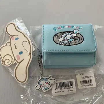 산리오 산리오 캐릭터 참 포함 지갑 시나몬 롤 라이트 블루