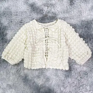 W closet [ F ] 볼레로 가디건 아이보리 2WAY 얇은 소재